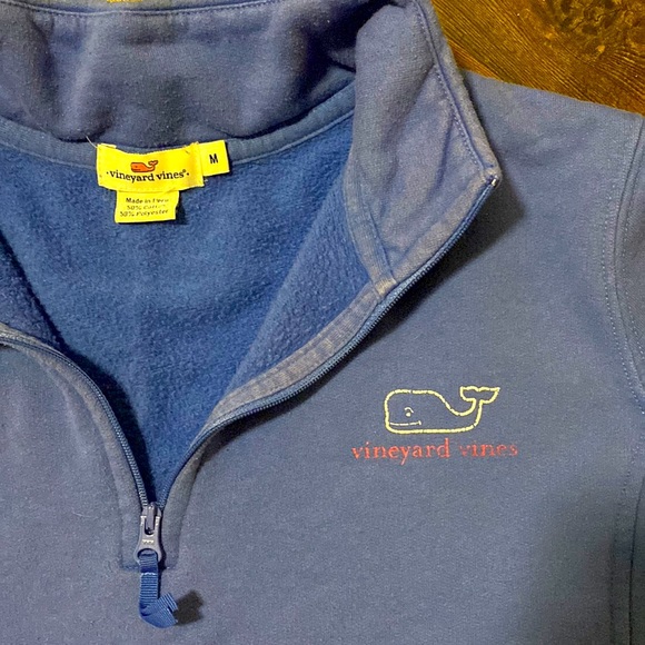 Vineyard Vines Quarter Zip Blue Sweatshirt women’s M - Picture 2 of 4